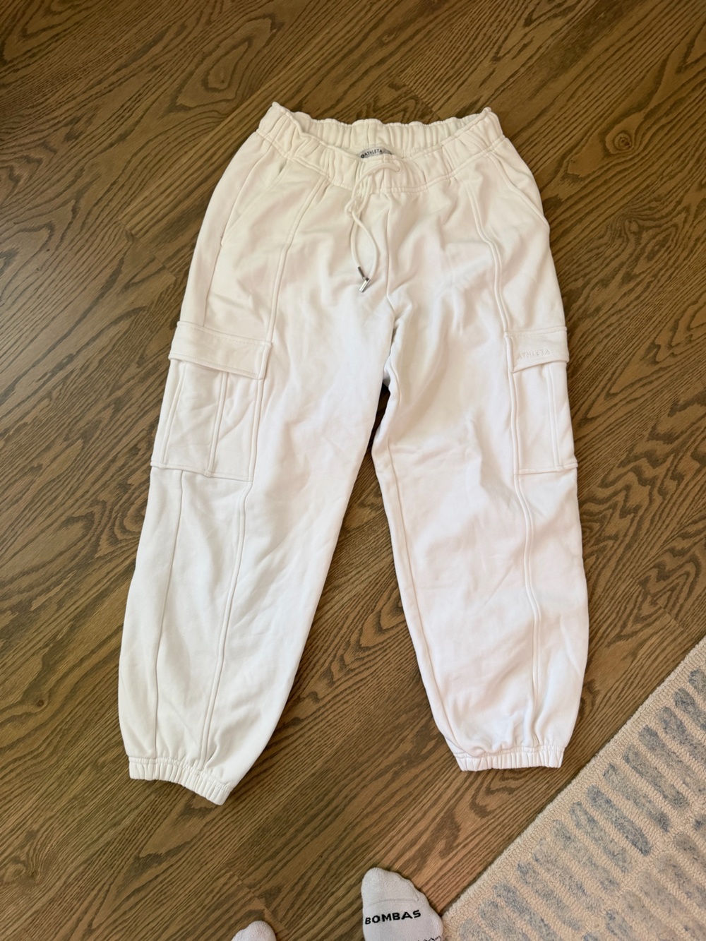 Athleta Womens White Jogger Cargo Pants